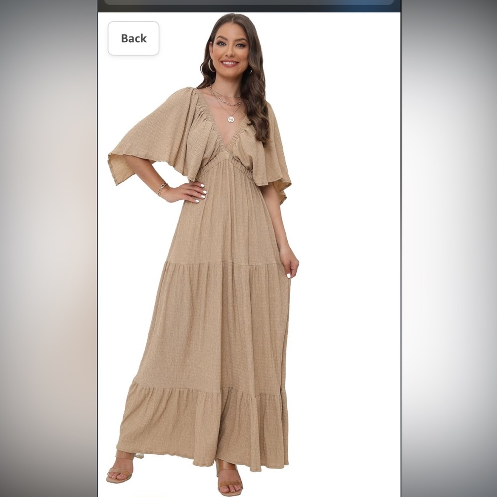 Open back Boho Maxi Dress